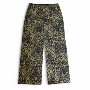 Leopard Print Wide-Leg Pants